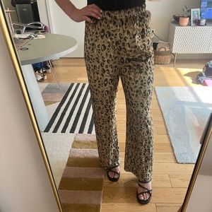 Mare x Anthropologie Velvet cheetah pants